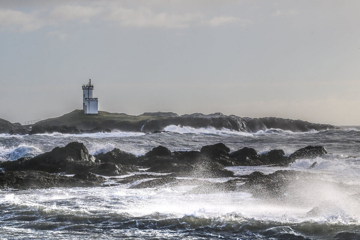 Stormy weather at Elie, Fife