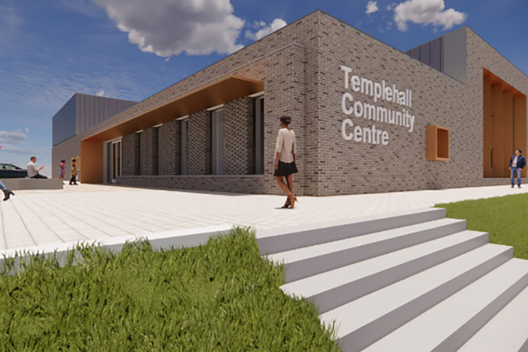 Artists impression of new Templehall Community Hub