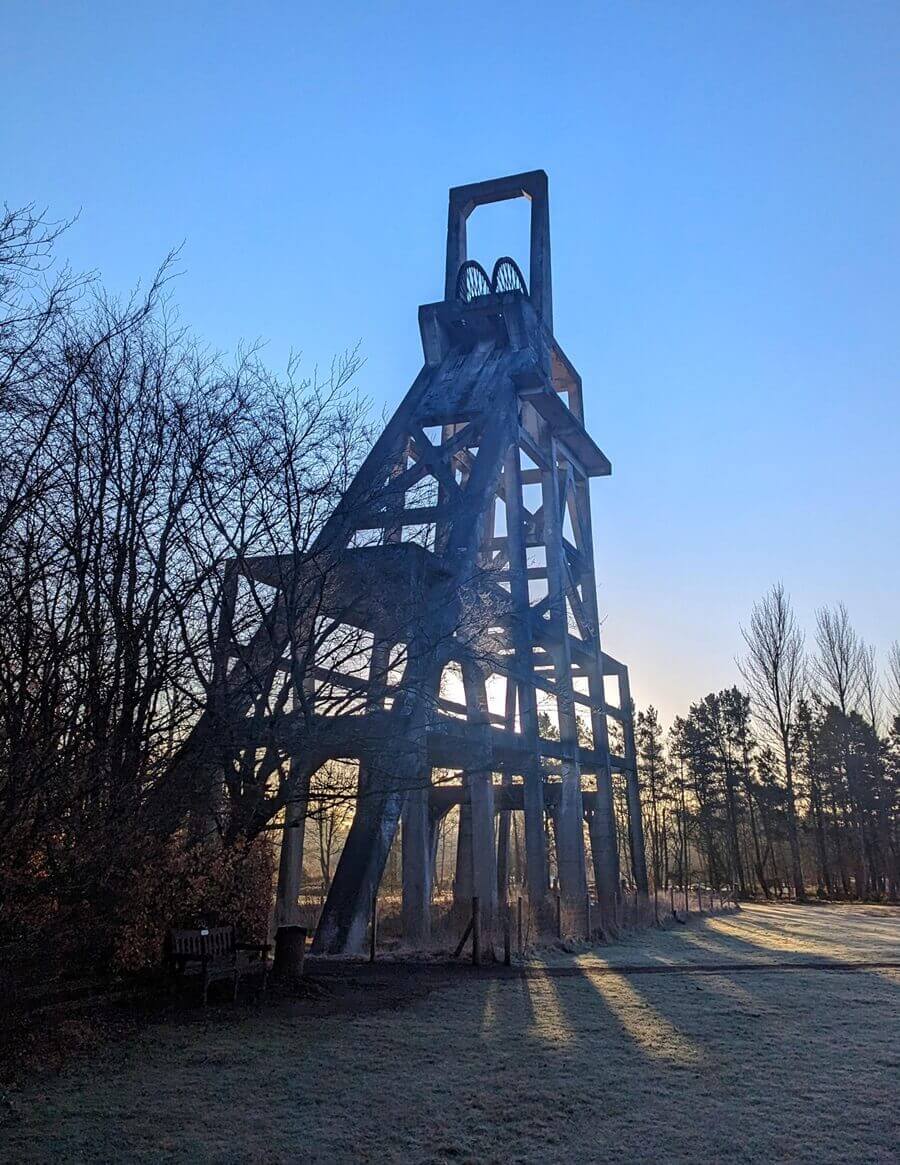 Mary Pit winding wheel, Lochore Meadows