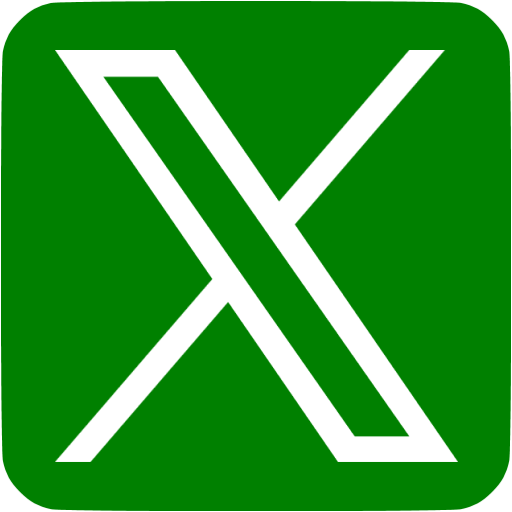 White X logo on a rounded green square