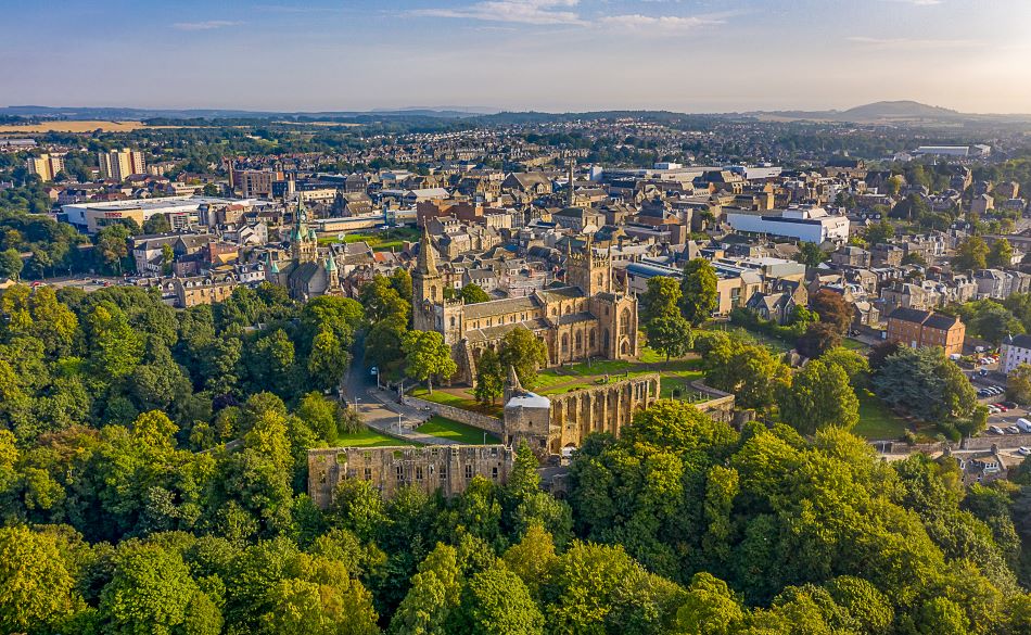 Photo of Dunfermline from the air