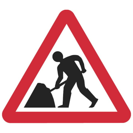 Roadworks triangle sign