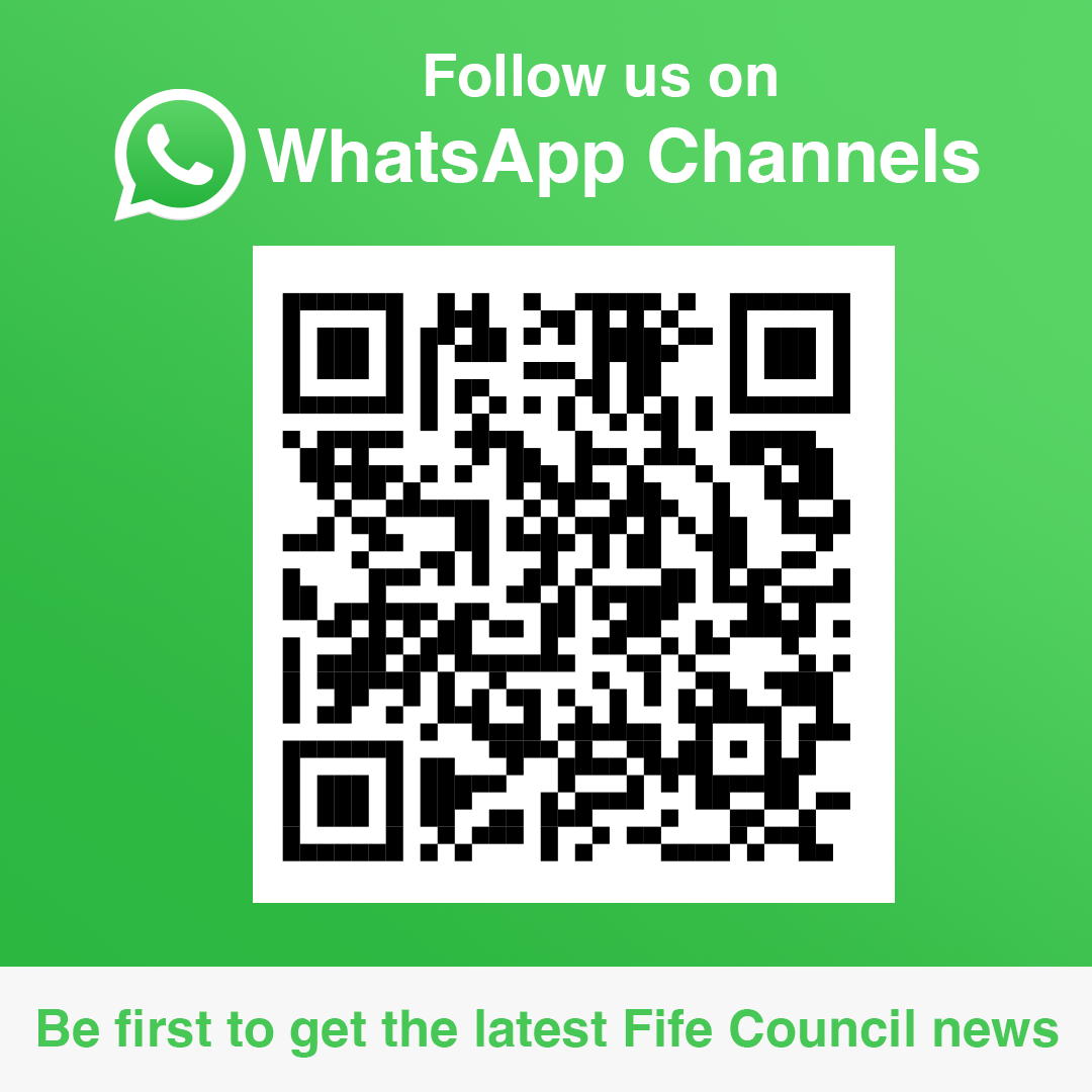 QR code ffor new Fife Council WhatsApp channel