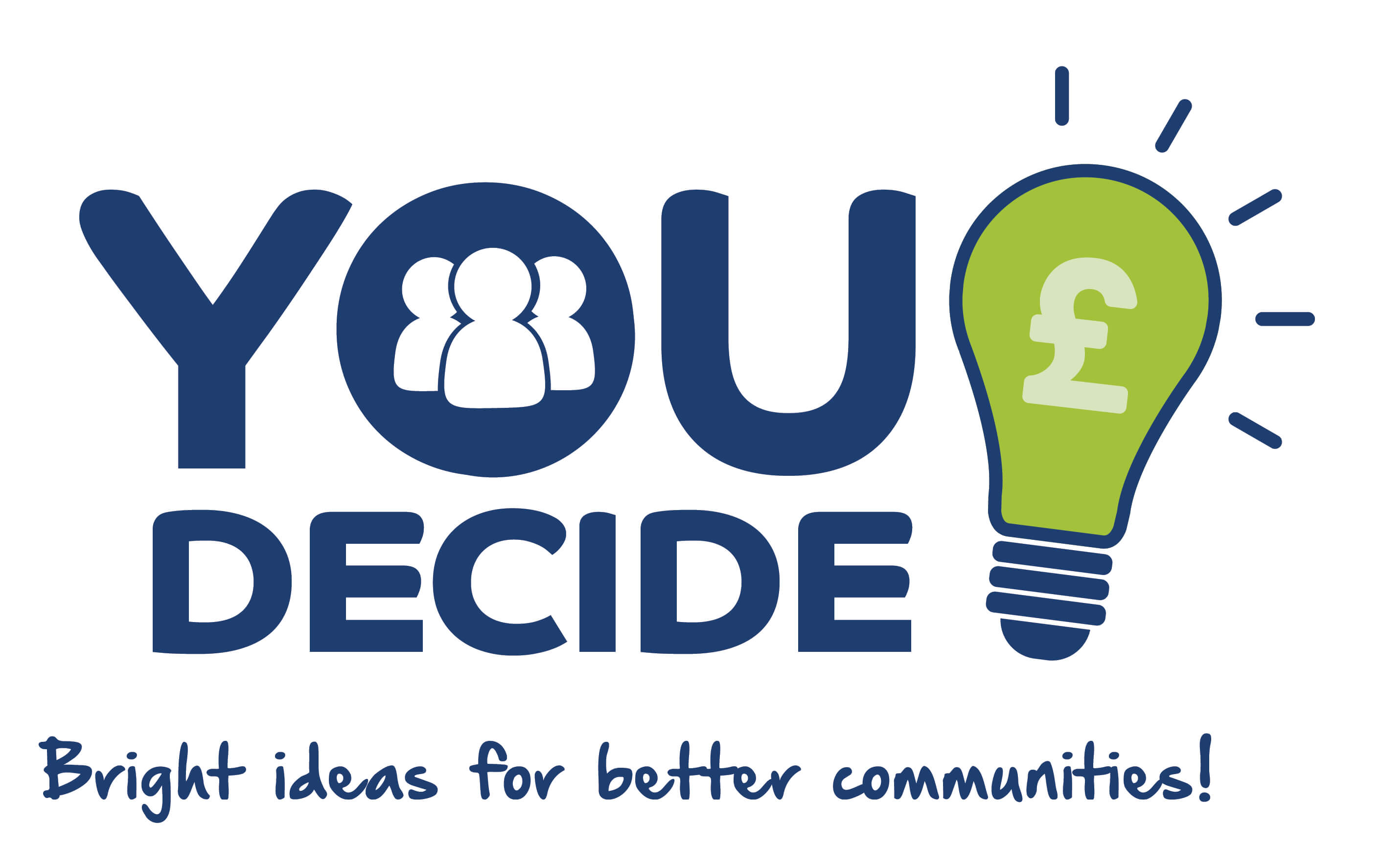 You Decide logo - green screw in light bulb with a £ sign in it