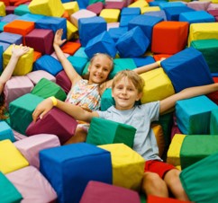 Kids playing in Soft PLay Equipment