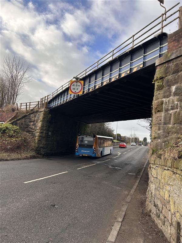 Rail bridge over Halbeath Road, dunfermline