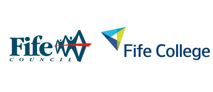 Logos for Fife Council and Fife College