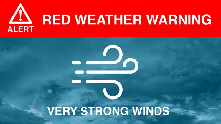 Red weather warning